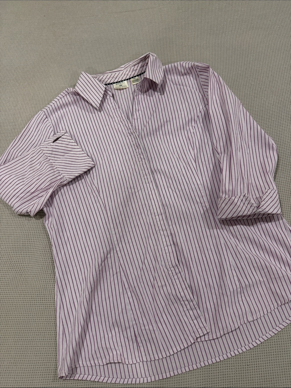 Riders by Lee Men's Light Pink & White Striped Button-Down Shirt